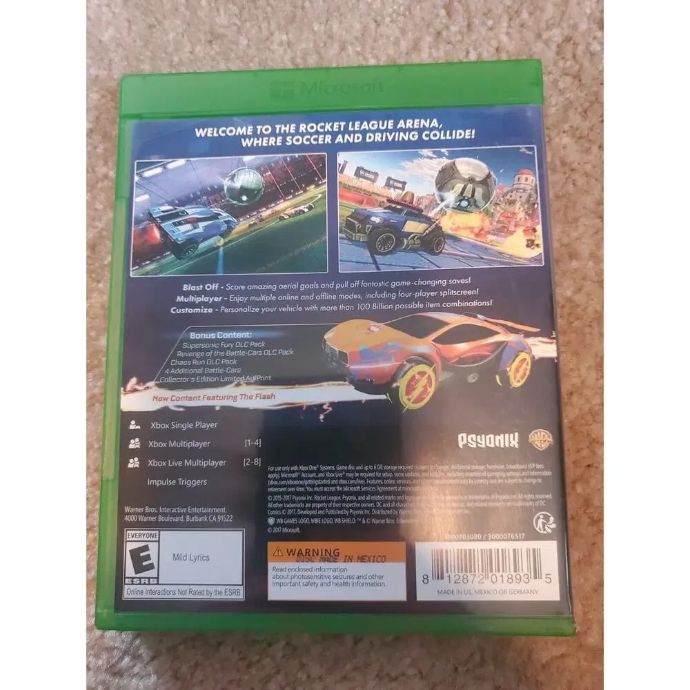 Rocket League for Microsoft Xbox One Collector's Edition EUC